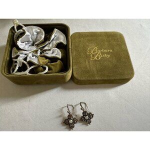 Barbara Bixby Lotus Flower Earrings 18K & Sterling Pearl Beads Accents
